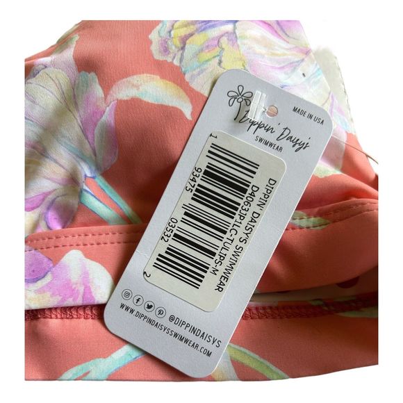 NWT Dippin Daisy’s Bikini Top Tulips Floral Women’s M - Picture 5 of 7